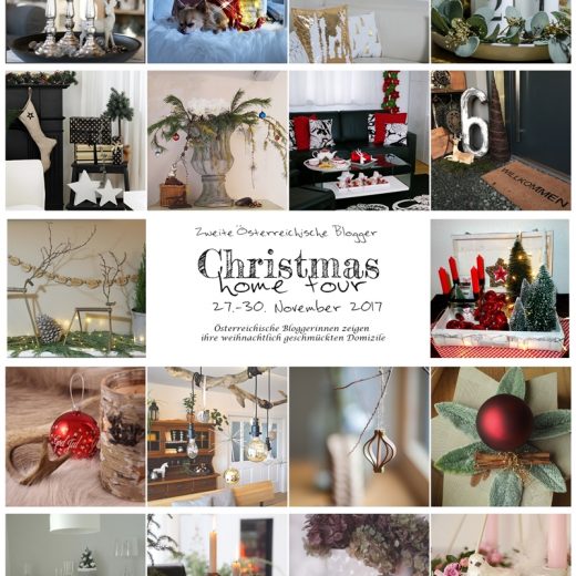 erste Einblicke in die weihnachtlich dekorierten Zu Hause der teilehmenden Bloggerinnen