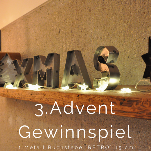 Gewinnspiel im Advent - Feinrost Netall Buchstabe retro